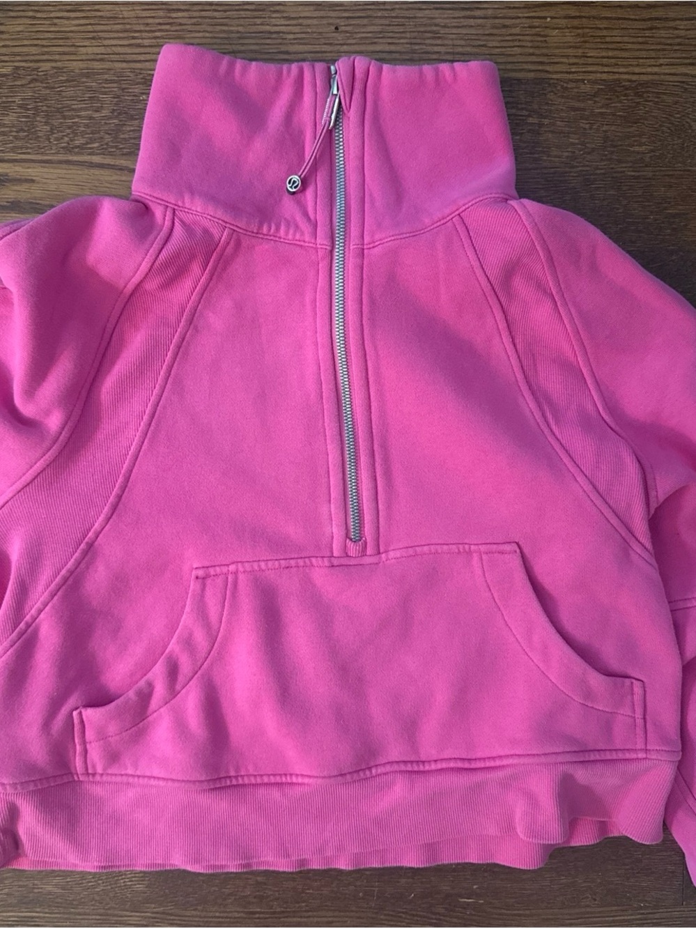 lululemon athletica Hot Pink Half-Zip scuba Hoodie